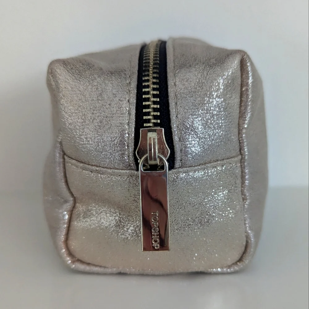 Topshop Gold Metallic Cosmetic Pouch NEW